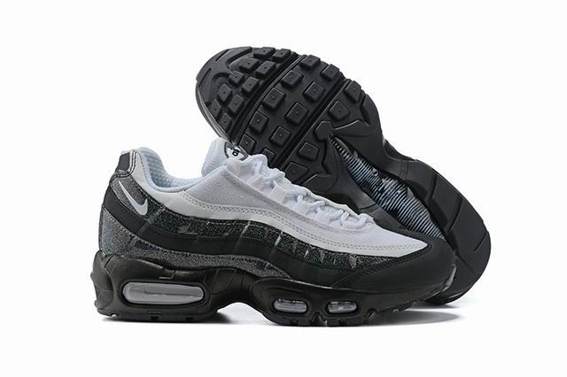 Nike Air Max 95 Men's Shoes Black White-13 - Click Image to Close